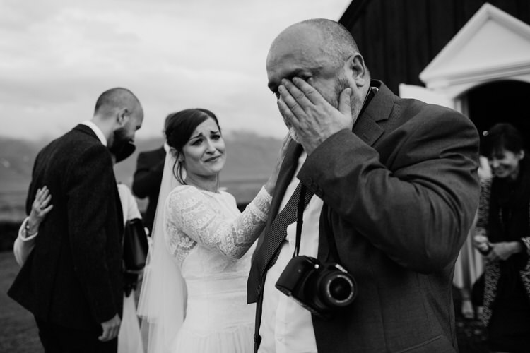 Bride Groom Ceremony Destination Elopement Nordic Scandinavian Emotional Black White | Intimate Adventurous Emotional Iceland Wedding http://www.thecurries.co/