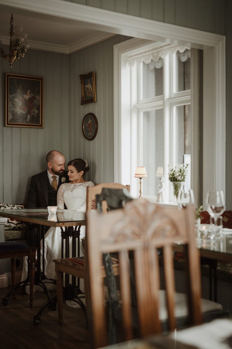 Bride Groom Destination Elopement Neutral Elegant Simple Minimalist Decor Restaurant Reception | Intimate Adventurous Emotional Iceland Wedding http://www.thecurries.co/