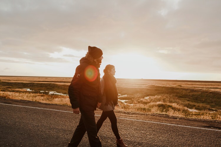 Bride Groom Cliff Waterfall Destination Elopement Nordic Scandinavian Landscape Sunset | Intimate Adventurous Emotional Iceland Wedding http://www.thecurries.co/