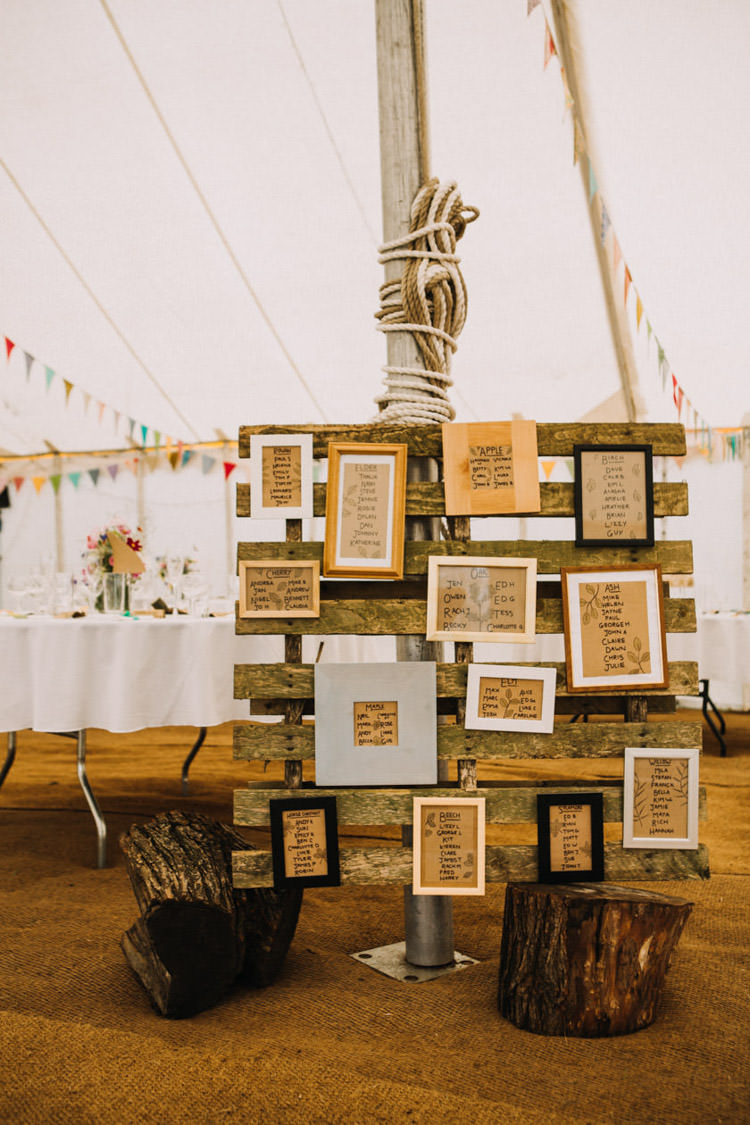 Seating Plan Table Chart Rustic Frames Wooden Pallet Joyful Homespun Humanist Farm Camping Wedding https://aniaames.co.uk/