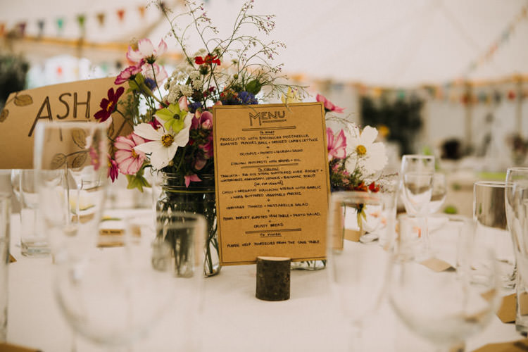 Kraft Brown Paper Stationery Menu Joyful Homespun Humanist Farm Camping Wedding https://aniaames.co.uk/