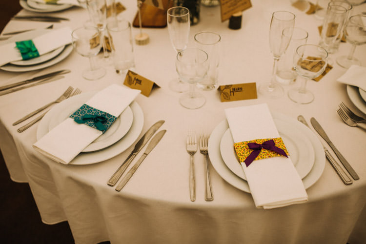 Floral Napkins Bows Joyful Homespun Humanist Farm Camping Wedding https://aniaames.co.uk/