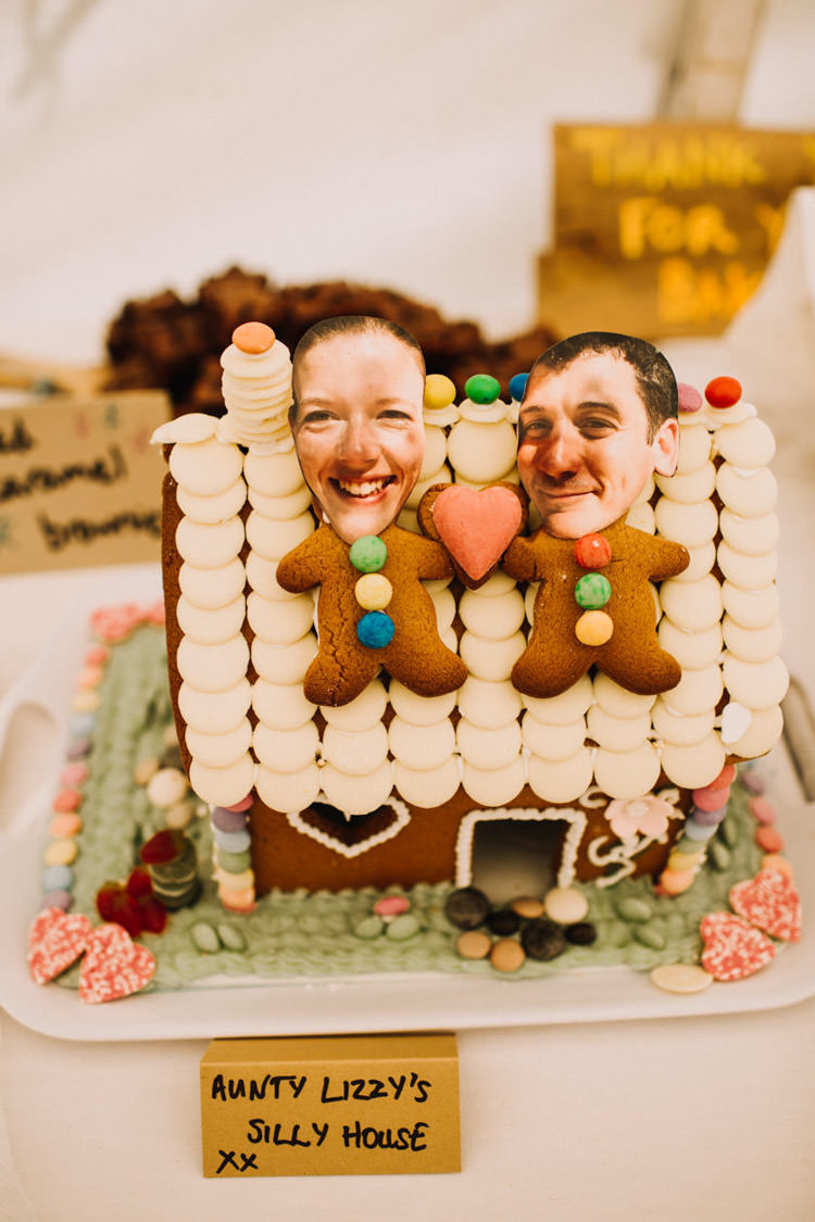 Gingerbread House Cake Joyful Homespun Humanist Farm Camping Wedding https://aniaames.co.uk/