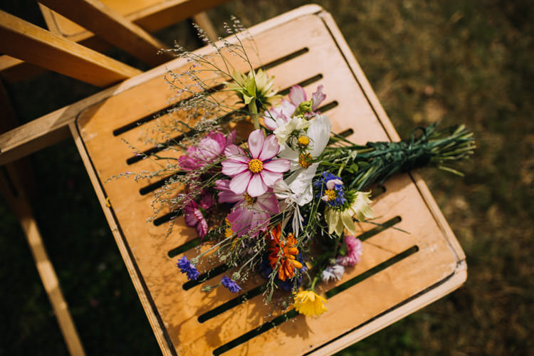 Wildflower Bouquet Joyful Homespun Humanist Farm Camping Wedding https://aniaames.co.uk/