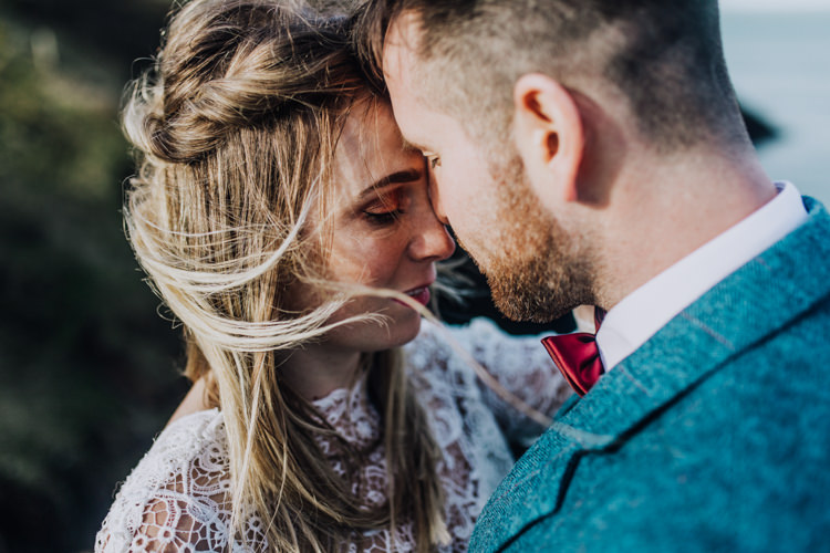 Ocean Clifftop Elopement Wedding Ideas North Wales https://www.claracooperphotography.com/