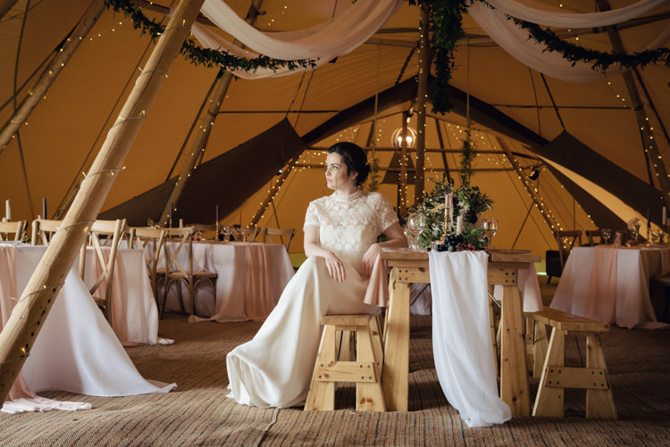 Pretty Blush Floral Tipi Wedding Ideas https://www.sarahvivienne.co.uk/