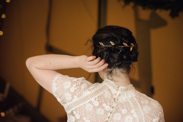 Hair Vine Bride Bridal Style Up Do Pretty Blush Floral Tipi Wedding Ideas https://www.sarahvivienne.co.uk/