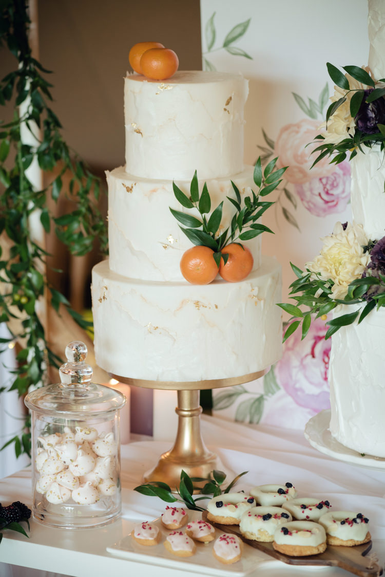 Buttercream Cake Gold Clementines Pretty Blush Floral Tipi Wedding Ideas https://www.sarahvivienne.co.uk/