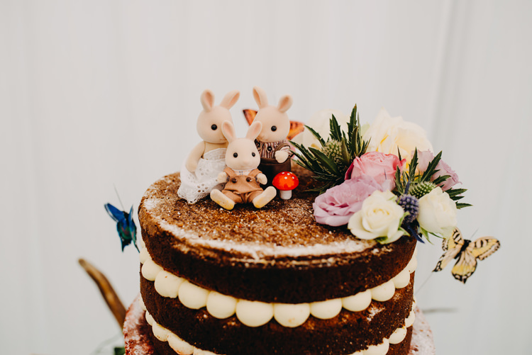 Naked Cake Topper Sylvanian Families Floral Magical Woodland Family Wedding http://photographybyclare.co.uk/