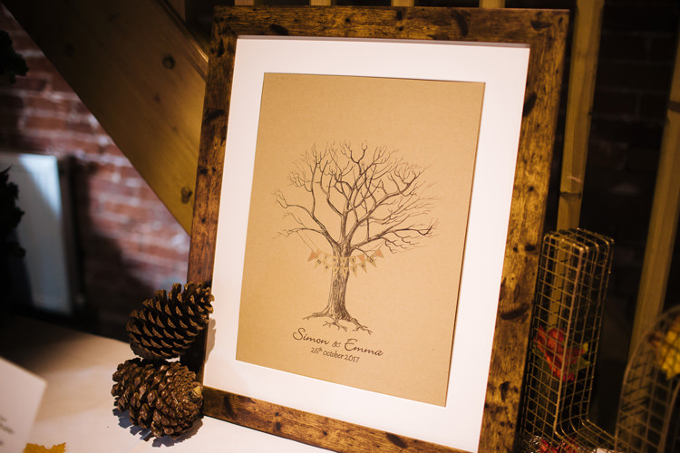 Finger Print Tree Guest Book Autumn Packington Moor Wedding Staffordshire Farm Barn Burgundy http://kathrynedwardsphotography.com/