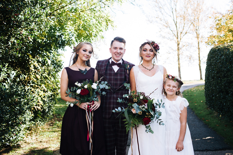 Autumn Packington Moor Wedding Staffordshire Farm Barn Burgundy http://kathrynedwardsphotography.com/