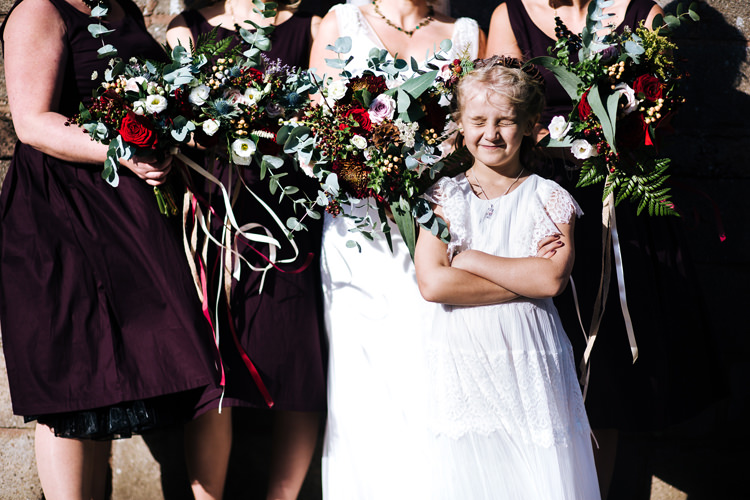 Autumn Packington Moor Wedding Staffordshire Farm Barn Burgundy http://kathrynedwardsphotography.com/