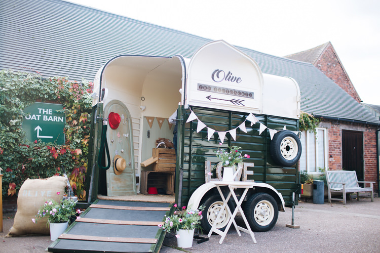 Photo Booth Van Autumn Packington Moor Wedding Staffordshire Farm Barn Burgundy http://kathrynedwardsphotography.com/