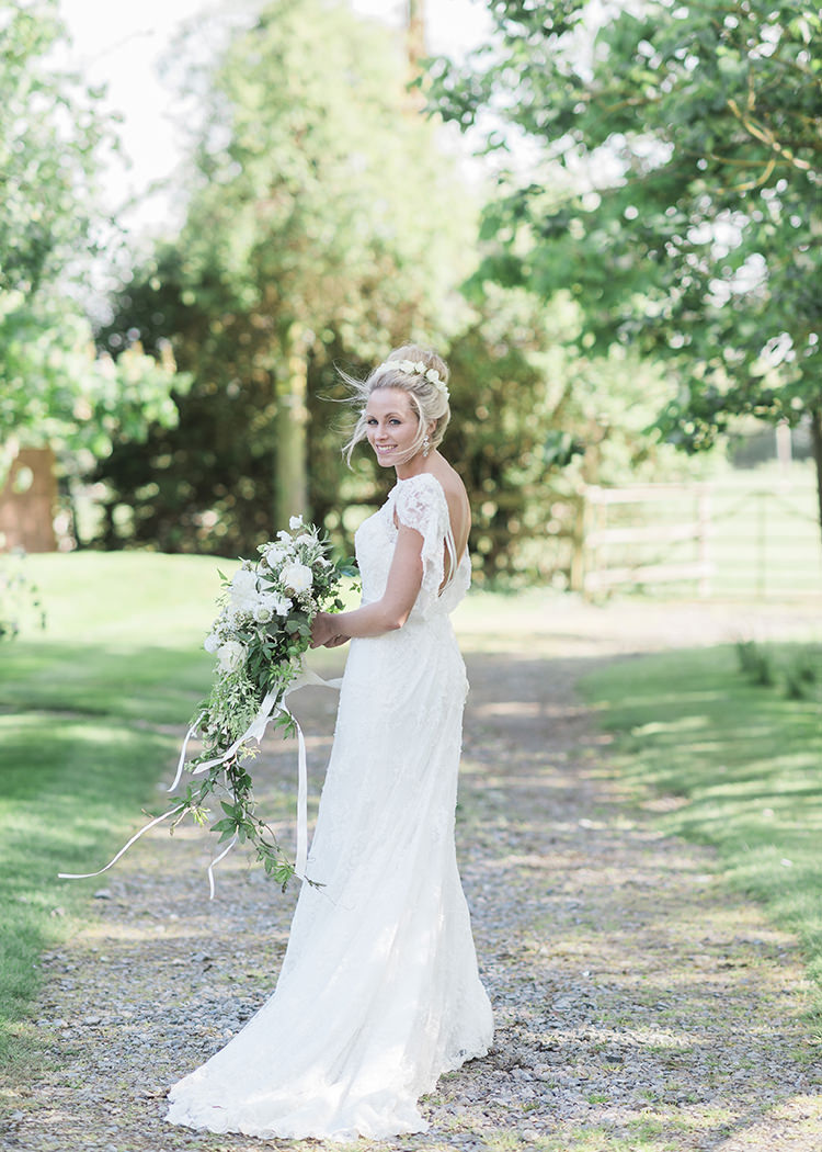 Annasul Y Lace Dress Gown Bride Bridal Sleeves Darling Fresh Bohemian Barn Wedding https://razia.photography/