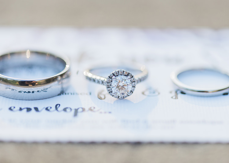 Engagement Ring Halo Diamond Bands Darling Fresh Bohemian Barn Wedding https://razia.photography/