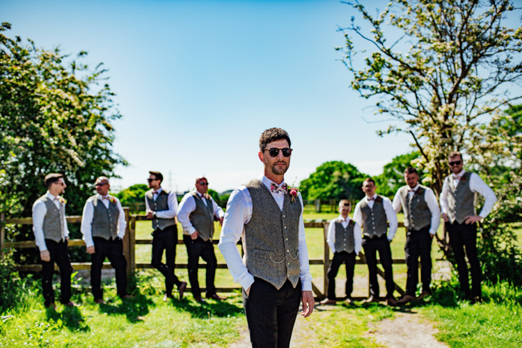 Groom Groomsmen Casual Tweed Waistcoat Bow Tie Boho DIY Secret Garden Wedding https://bibandtuckerphotography.co.uk/