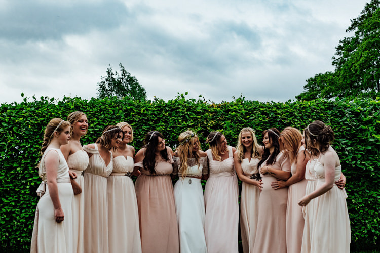 Bride Bridal Separates Bridesmaids Pink Blush Mismatched Boho DIY Secret Garden Wedding https://bibandtuckerphotography.co.uk/