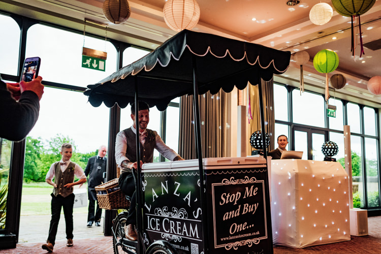 Ice Cream Bicycle Italian Truck Boho DIY Secret Garden Wedding https://bibandtuckerphotography.co.uk/