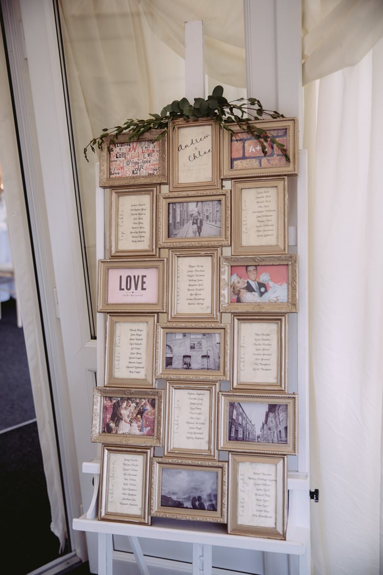 Table Plan Frames Easel Greenery Eucalyptus Seating Chart Beautiful Romantic Country House Wedding Middleton Lodge North Yorkshire http://hayleybaxterphotography.com/