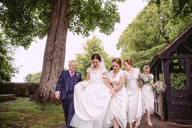 Bride Bridal Sassi Holford Veil Off the Shoulder A Line Dress Gown Ghost Bias Cowl Silk Bridesmaids Beautiful Romantic Country House Wedding Middleton Lodge North Yorkshire http://hayleybaxterphotography.com/