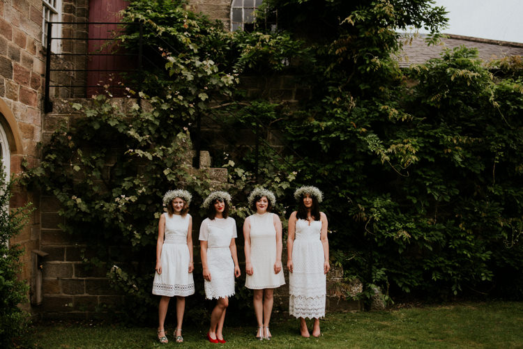 White Bridesmaid Dresses Short Flower Crowns Gypsophila Tropical DIY Moon Photo Booth Wedding https://photo.shuttergoclick.com/