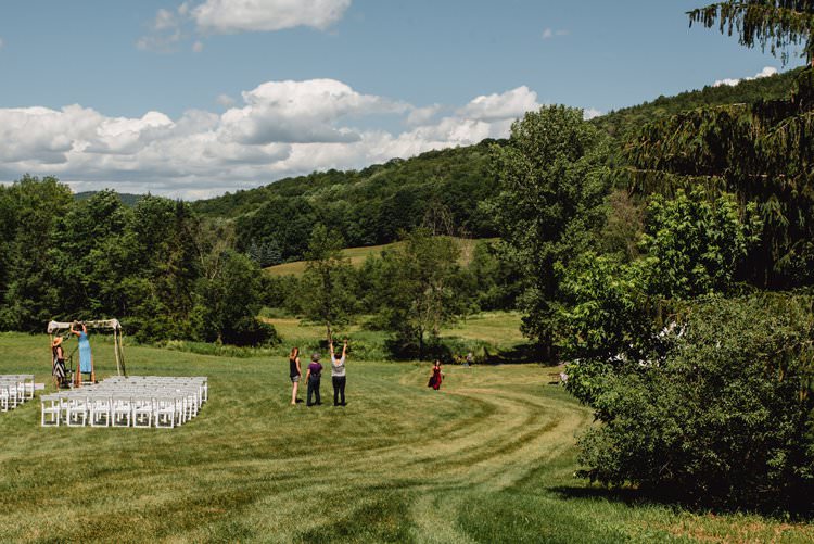 Outdoor Field Forest Wild Nature Floral Arch Marquee Tipi Ceremony | Breathtaking Secluded Back Garden Open Sided Tent Wedding Vermont https://kickasscouples.com/