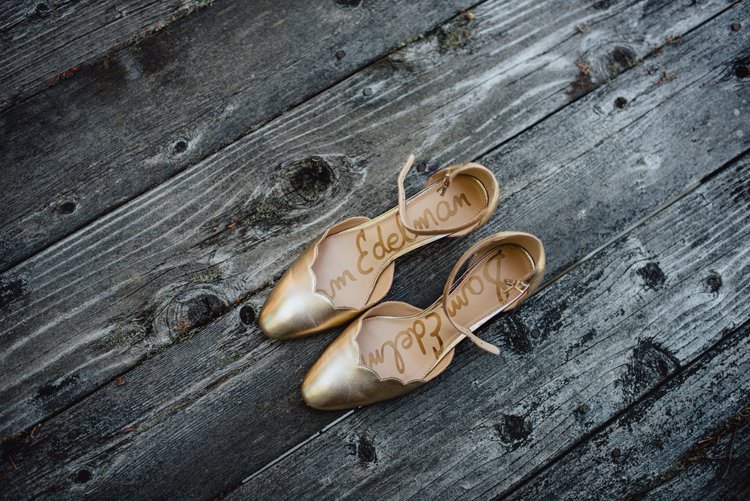 Outdoor Field Forest Wild Nature Floral Arch Marquee Tipi Ceremony Vintage Gold Bride Shoes | Breathtaking Secluded Back Garden Open Sided Tent Wedding Vermont https://kickasscouples.com/