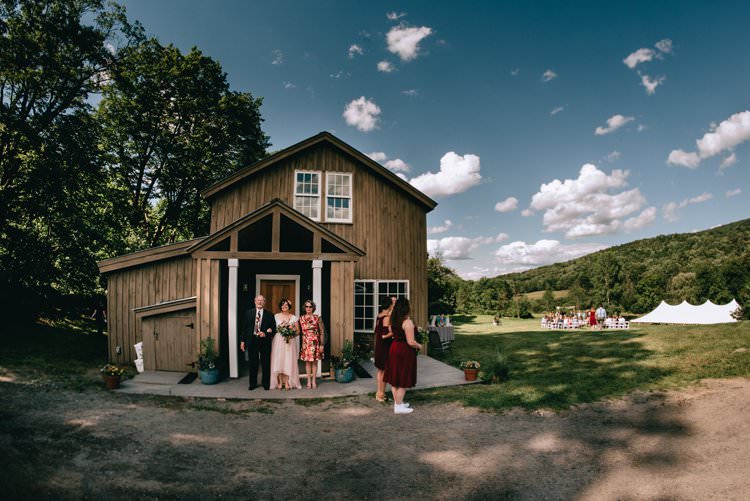 Outdoor Field Forest Wild Nature Marquee Tipi Bride Pink Dress Wildflower Ceremony | Breathtaking Secluded Back Garden Open Sided Tent Wedding Vermont https://kickasscouples.com/