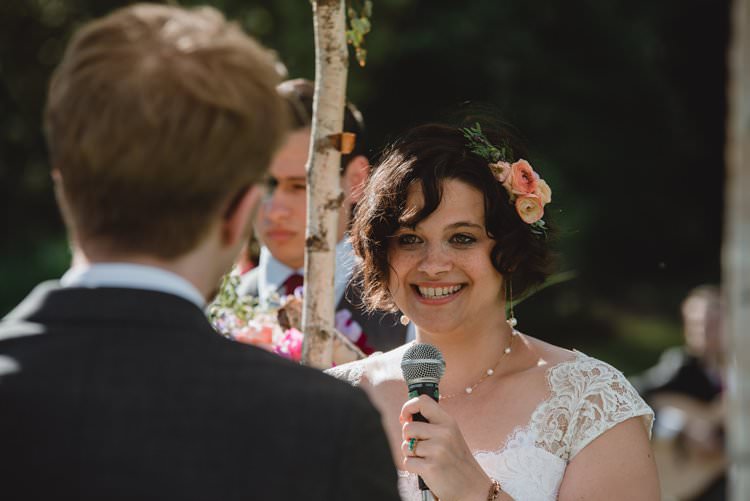 Outdoor Field Forest Wild Nature Marquee Tipi Bride Groom Vows Floral Ceremony Aisle | Breathtaking Secluded Back Garden Open Sided Tent Wedding Vermont https://kickasscouples.com/