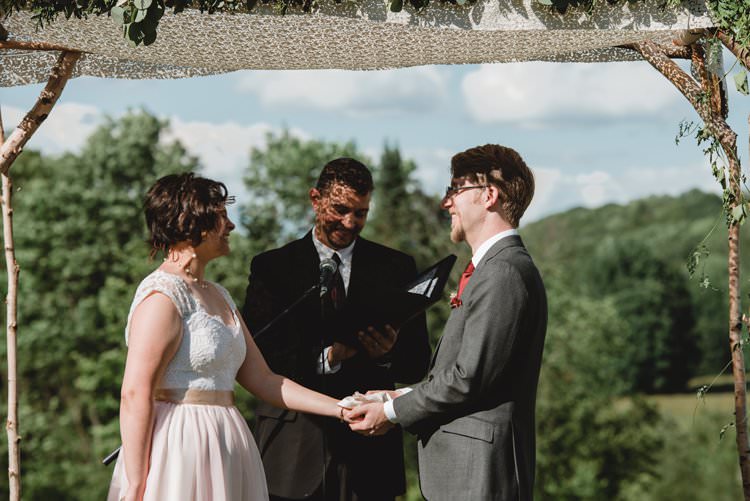Outdoor Field Forest Wild Nature Marquee Tipi Bride Groom Vows Celebrant Ceremony Aisle | Breathtaking Secluded Back Garden Open Sided Tent Wedding Vermont https://kickasscouples.com/