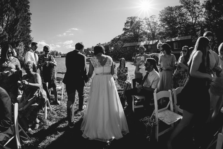 Outdoor Field Forest Wild Nature Marquee Tipi Bride Groom Ceremony Aisle | Breathtaking Secluded Back Garden Open Sided Tent Wedding Vermont https://kickasscouples.com/