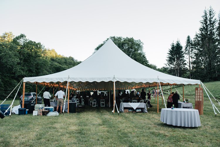 Outdoor Field Forest Wild Nature Marquee Tipi Reception Rustic | Breathtaking Secluded Back Garden Open Sided Tent Wedding Vermont https://kickasscouples.com/