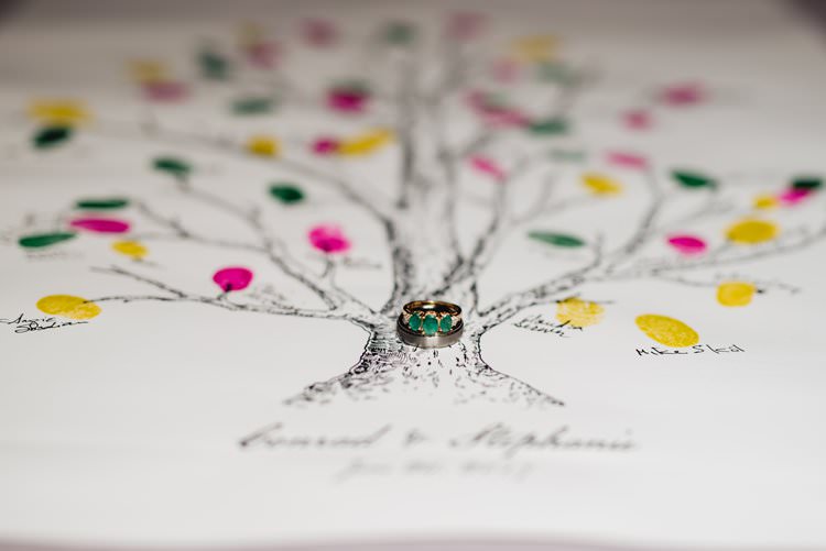 Outdoor Field Forest Wild Nature Marquee Tipi Reception Rustic Tree Fingerprint Guestbook Rings | Breathtaking Secluded Back Garden Open Sided Tent Wedding Vermont https://kickasscouples.com/