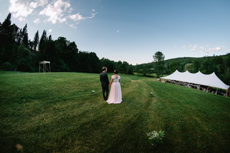 Outdoor Field Forest Wild Nature Marquee Tipi Bride Groom | Breathtaking Secluded Back Garden Open Sided Tent Wedding Vermont https://kickasscouples.com/