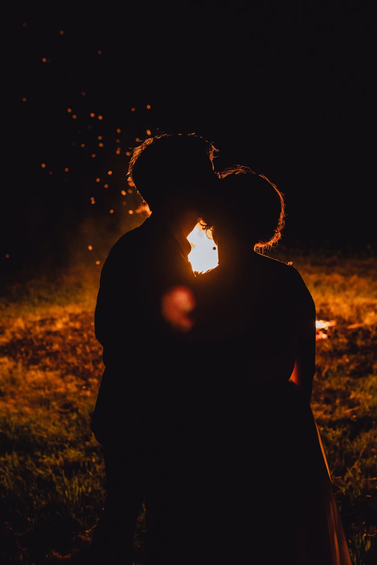 Outdoor Field Forest Wild Nature Marquee Tipi Bride Groom Bonfire | Breathtaking Secluded Back Garden Open Sided Tent Wedding Vermont https://kickasscouples.com/
