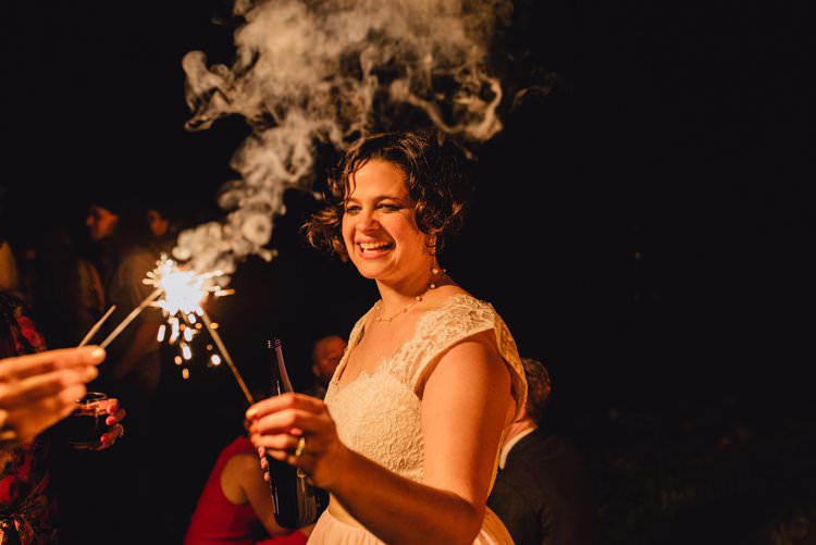Outdoor Field Forest Wild Nature Marquee Tipi Bride Groom Sparklers | Breathtaking Secluded Back Garden Open Sided Tent Wedding Vermont https://kickasscouples.com/