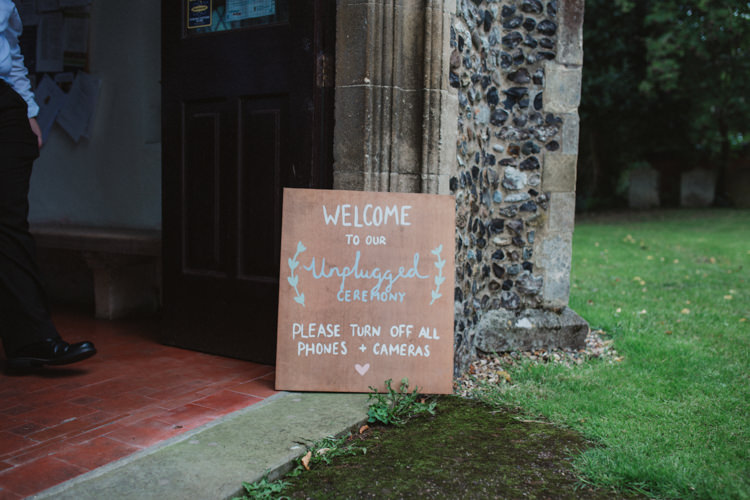 Unplugged Ceremony Sign Natural Country Garden Hand Crafted Wedding https://emilytylerphotography.com/
