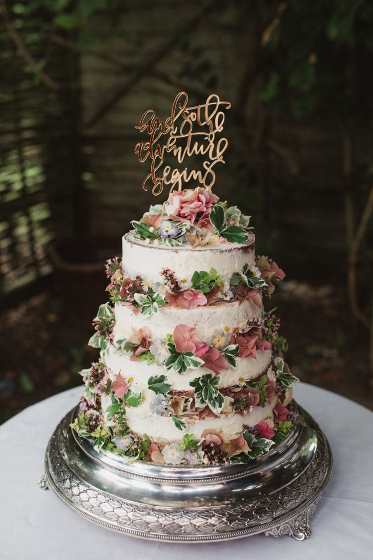 Buttercream Cake Floral Natural Country Garden Hand Crafted Wedding https://emilytylerphotography.com/