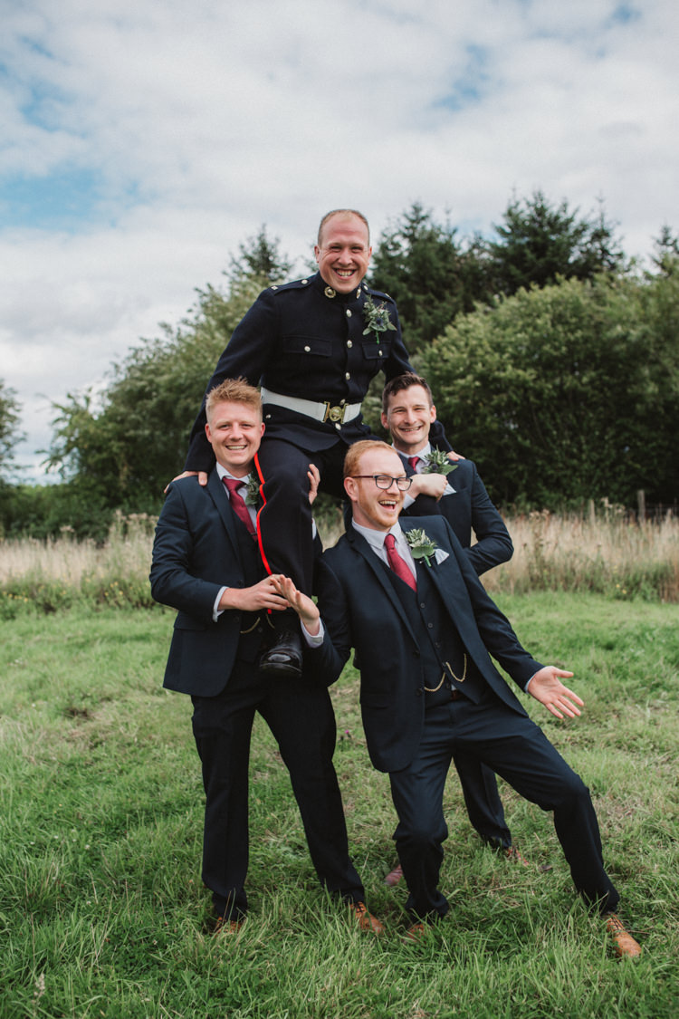 Groom Groomsmen Suits Uniform Natural Country Garden Hand Crafted Wedding https://emilytylerphotography.com/