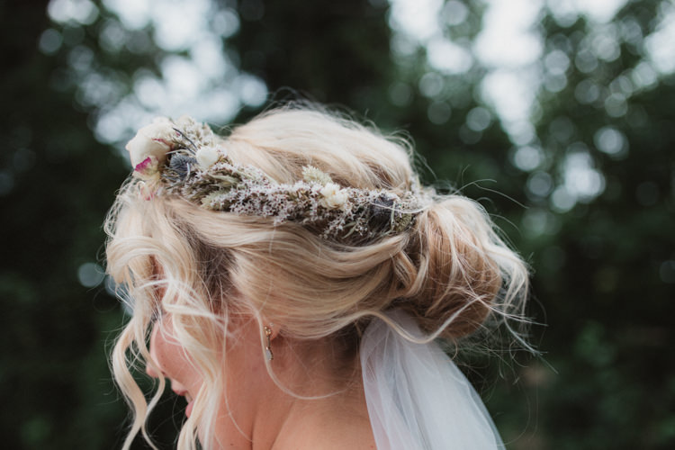 Hair Flowers Style Up Do Crown Bride Bridal Natural Country Garden Hand Crafted Wedding https://emilytylerphotography.com/