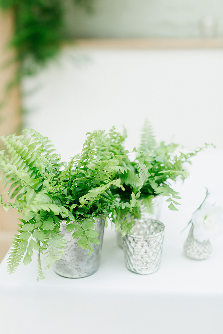 Ferns Silver Decor Understated Elegance Greenery Natural Wedding Gaynes Park Essex http://ilariapetrucci.co.uk/