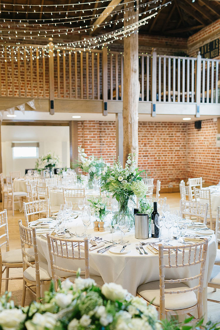 Barn Fairy Lights White Green Decor Understated Elegance Greenery Natural Wedding Gaynes Park Essex http://ilariapetrucci.co.uk/