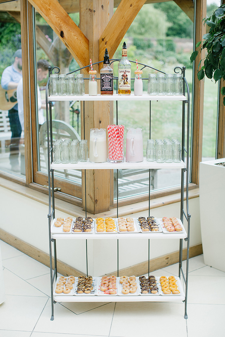 Donut Milkshake Bar Station Drinks Understated Elegance Greenery Natural Wedding Gaynes Park Essex http://ilariapetrucci.co.uk/