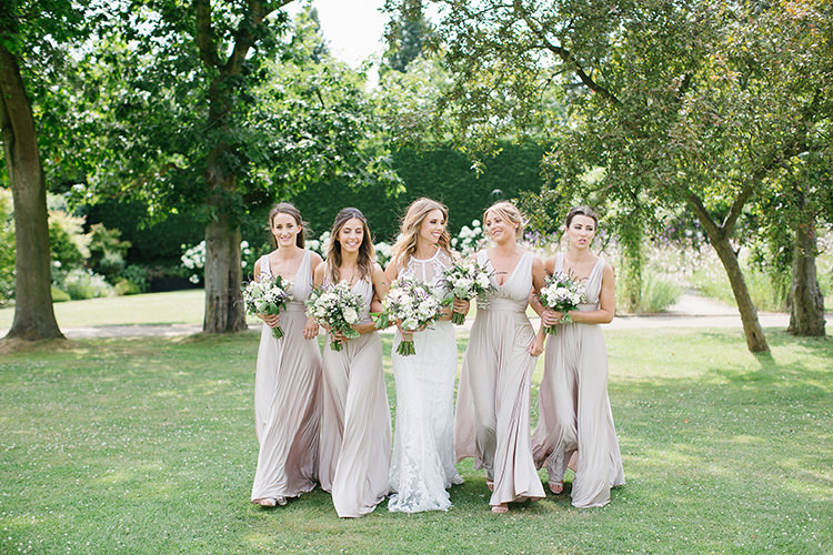 Nude Bridesmaid Dresses Long Maxi Understated Elegance Greenery Natural Wedding Gaynes Park Essex http://ilariapetrucci.co.uk/