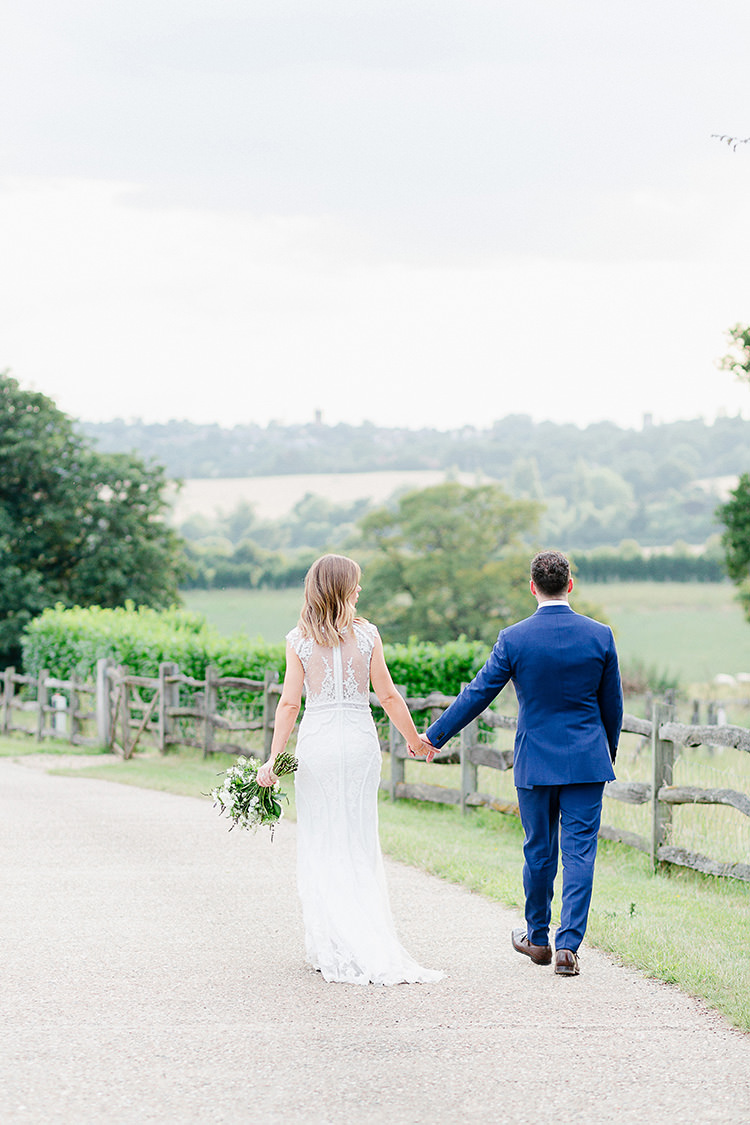 Lace Dress Gown Bride Bridal Fishtail Art Couture Understated Elegance Greenery Natural Wedding Gaynes Park Essex http://ilariapetrucci.co.uk/
