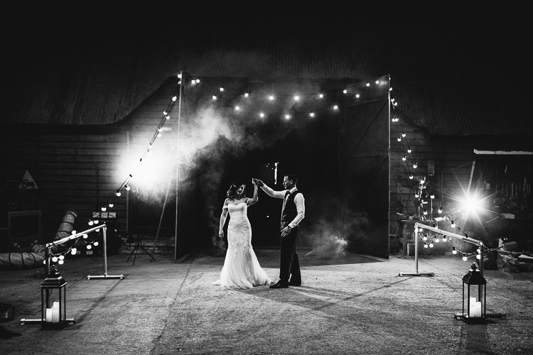Edgy Raw Industrial Barn Wedding Ideas Greenery Festoon Lights http://www.two-d.co.uk/