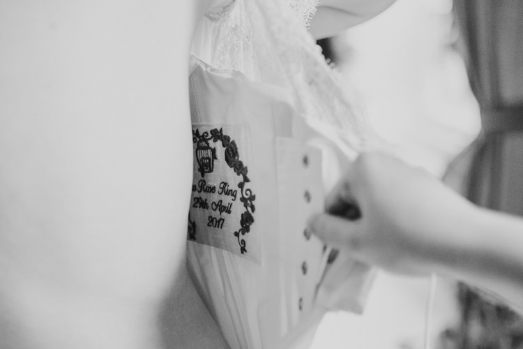 Personalised Dress Bride Bridal Gown Pretty Spring Yellow Fun Personal Wedding Yeldersley Hall Derbyshire http://www.elliegracephotography.co.uk/