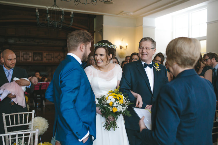 Pretty Spring Yellow Fun Personal Wedding Yeldersley Hall Derbyshire http://www.elliegracephotography.co.uk/