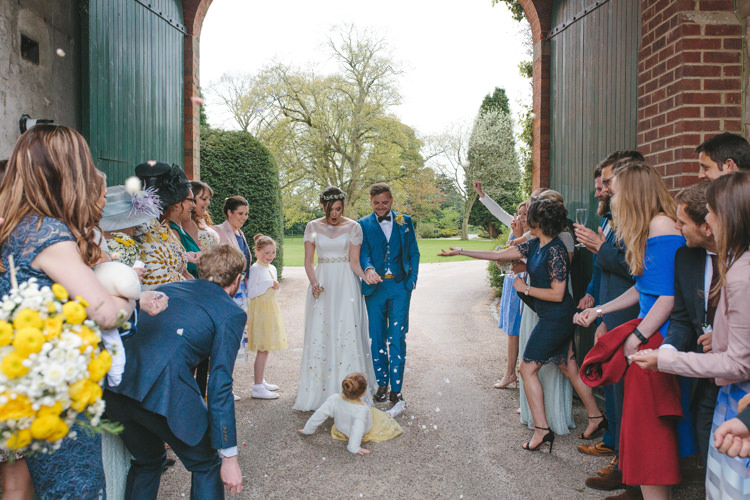 Pretty Spring Yellow Fun Personal Wedding Yeldersley Hall Derbyshire http://www.elliegracephotography.co.uk/
