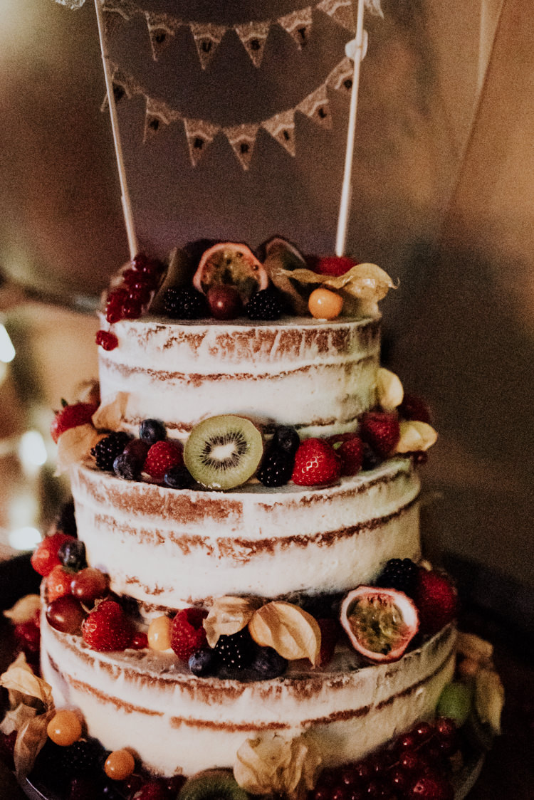 Semi Naked Cake Buttercream Bunting Topper Fruit Berries Practically Perfect Tipi Camp Wedding Thwaite Mills https://photo.shuttergoclick.com/index
